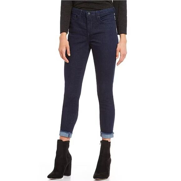 NYDJ NOT YOUR DAUGHTERS JEANS AMI SKINNY CUFFED DARK WASH SIZE 0 NWOT - Picture 4 of 11